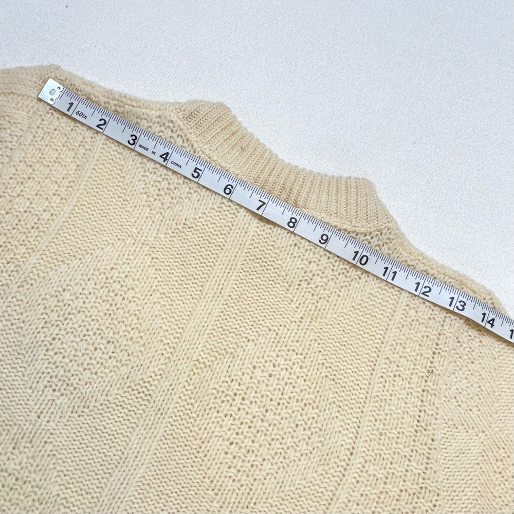 Vintage texture wool crewneck sweater XS - Picture 10 of 12